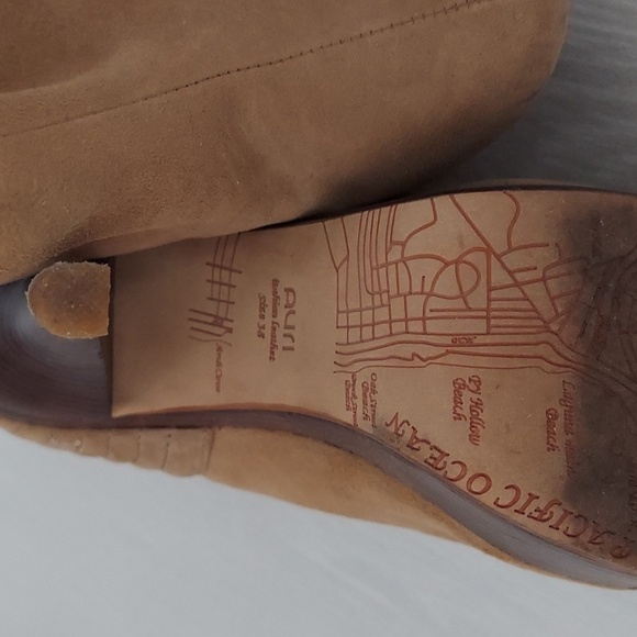 Auri platform high heel boots brown suede 38/8 - Picture 6 of 7